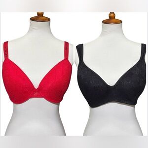 Lot of 2 underwire light padding bra size 38D, Nautica & IZOD